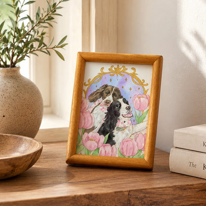 Hand-Painted Custom Watercolor Pet Portrait