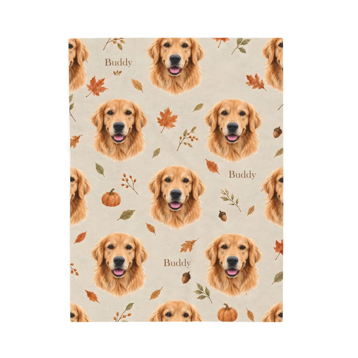 Custom Pet Portrait Velveteen Plush Blanket