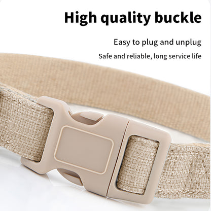 Dog collar cotton and linen material