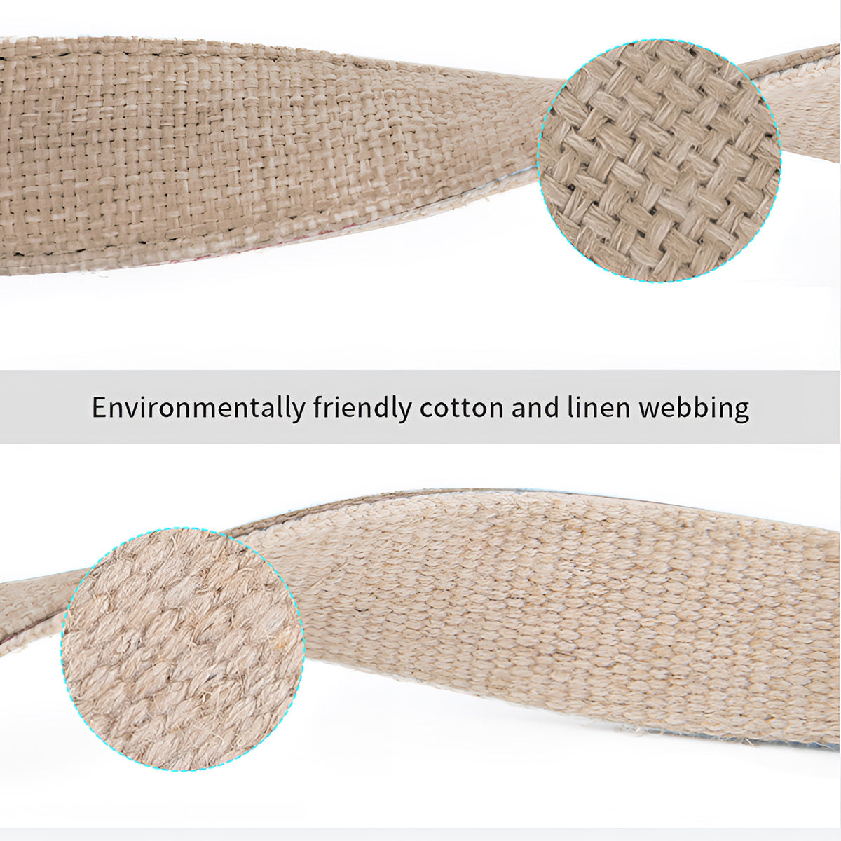 Dog collar cotton and linen material