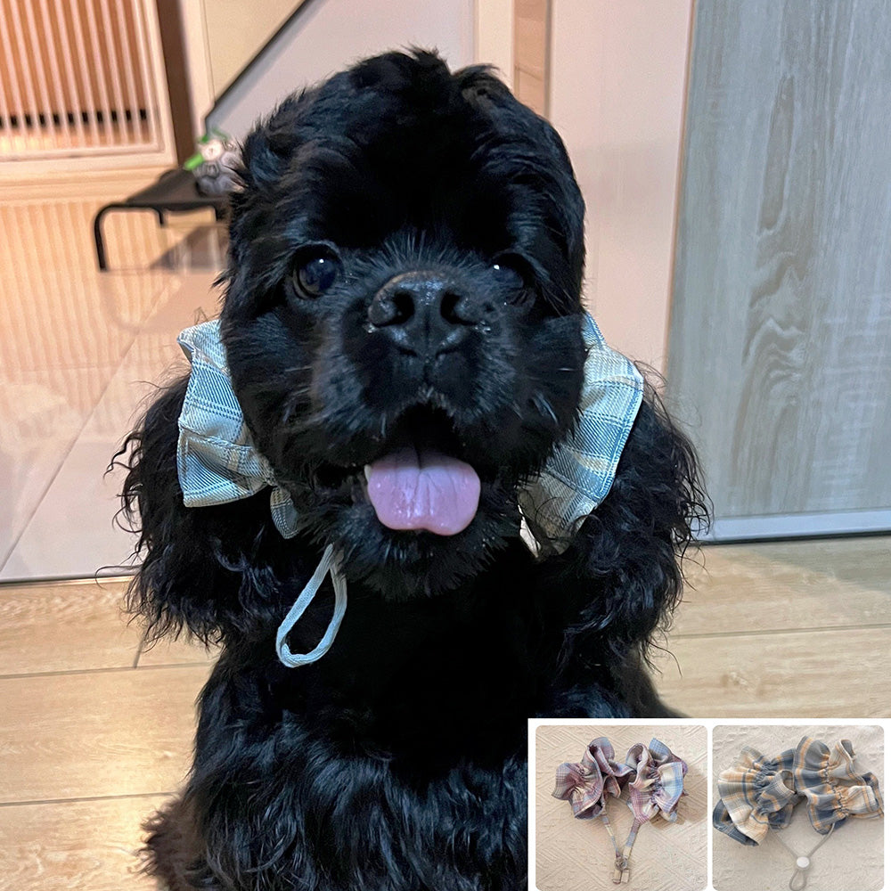 Dog Headwear/Hair Ties Long-eared Dogs Striped checkered series