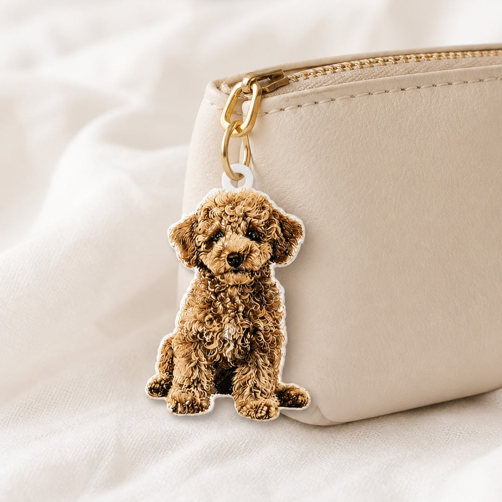 Custom Pet Portrait Cutout Relief Keychain