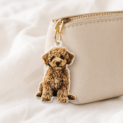 Custom Pet Portrait Cutout Relief Keychain
