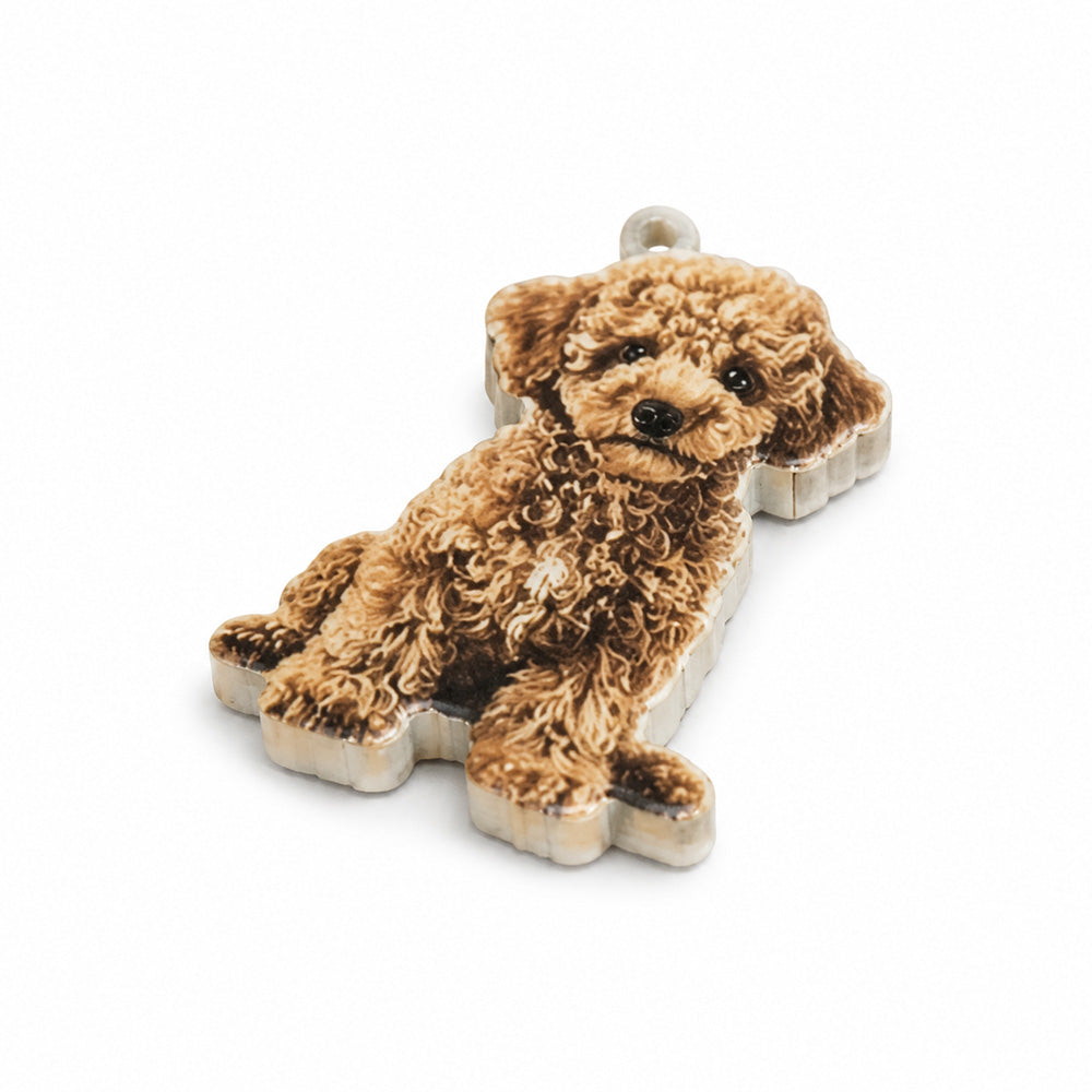 Custom Pet Portrait Cutout Relief Keychain