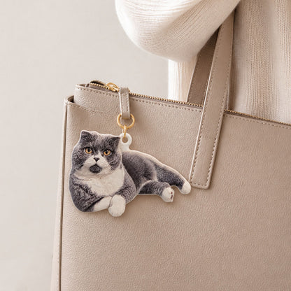 Custom Pet Portrait Cutout Relief Keychain