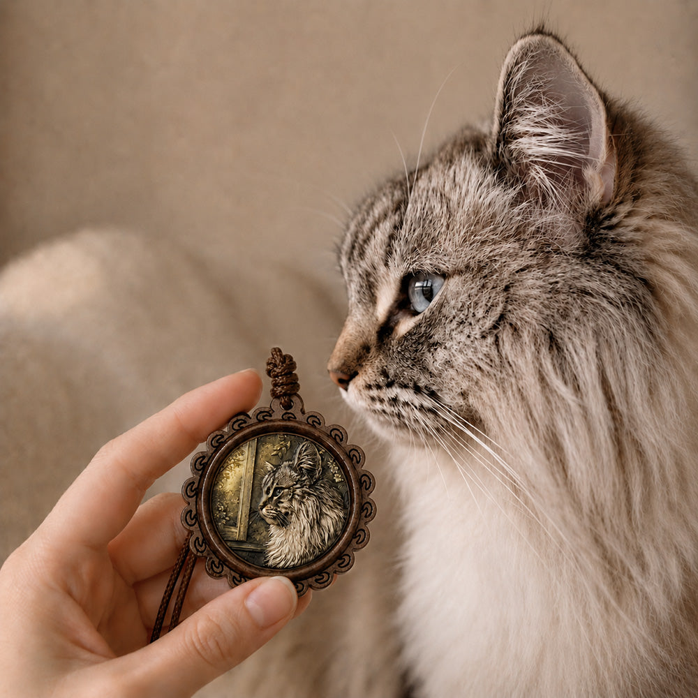 Custom Pet Relief Necklace – Wood Frame