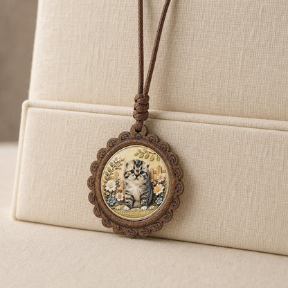 Custom Pet Relief Necklace – Wood Frame