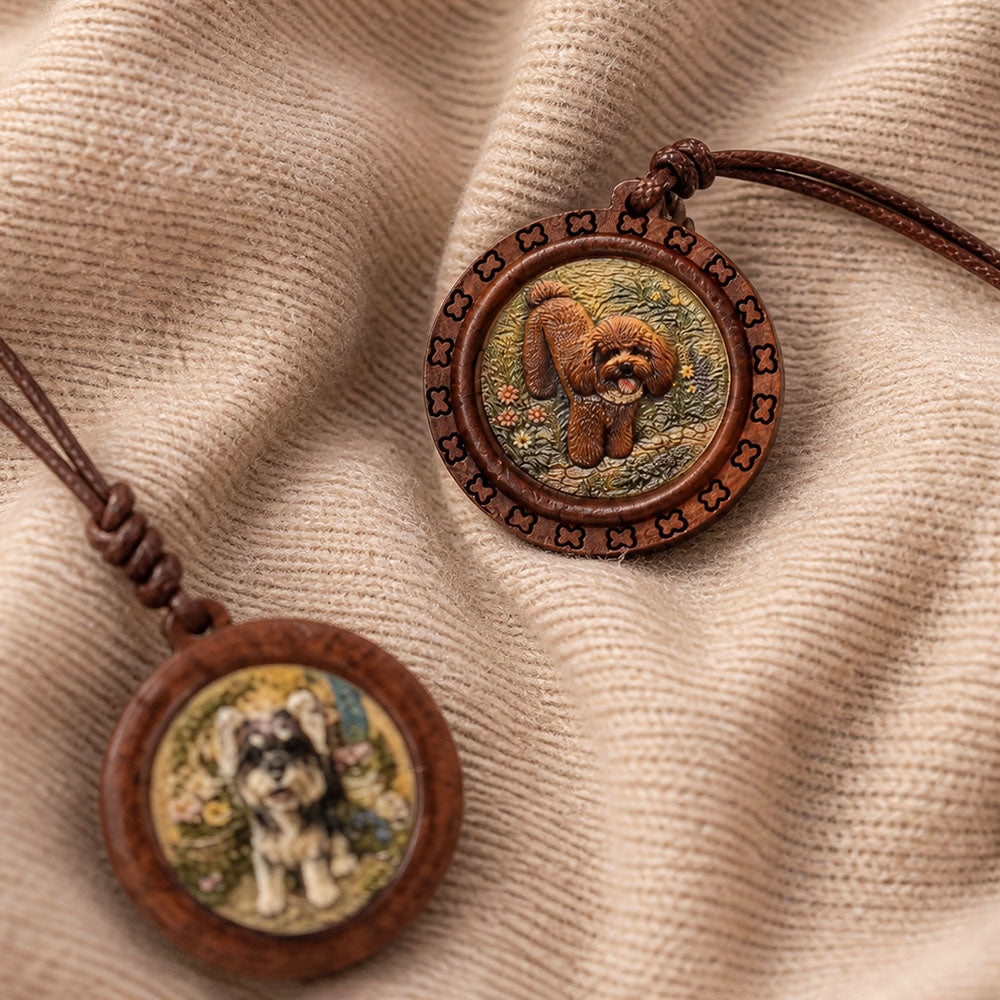 Custom Pet Relief Necklace – Wood Frame