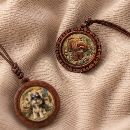 Custom Pet Relief Necklace – Wood Frame