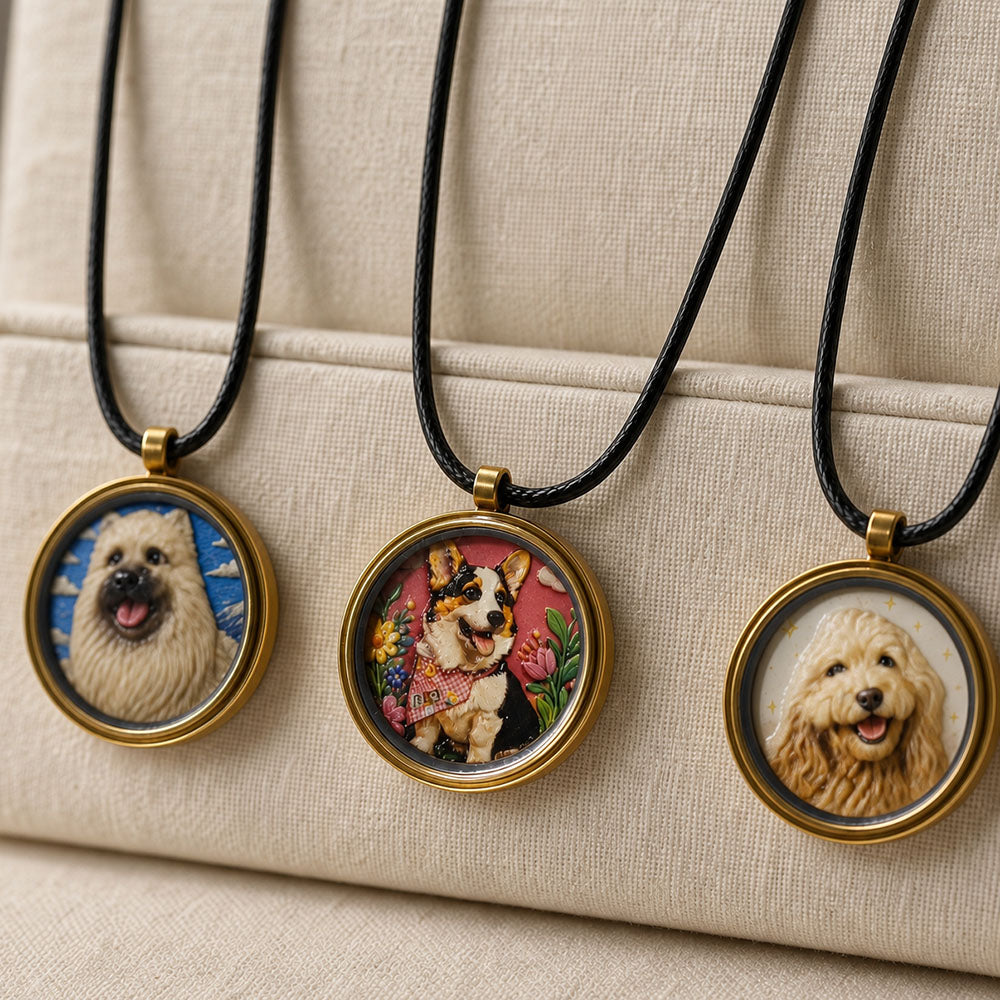 Custom Pet Relief Necklace – Metal Frame