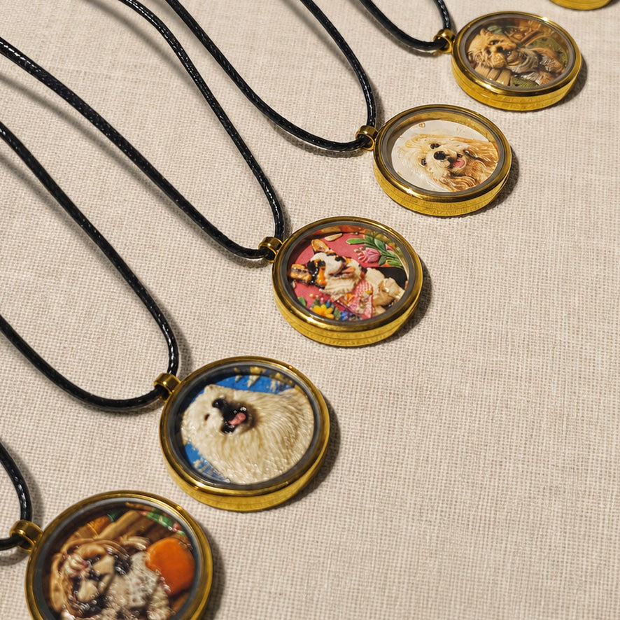 Custom Pet Relief Necklace – Metal Frame