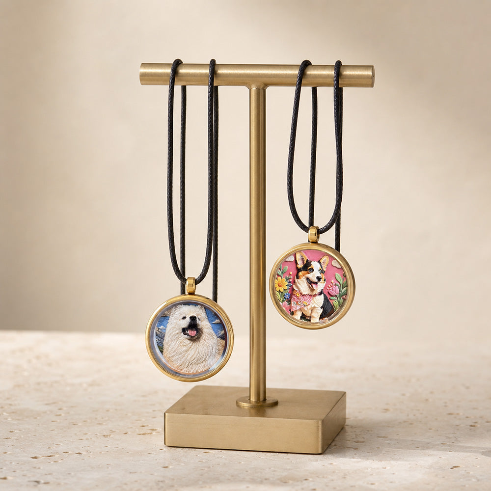 Custom Pet Relief Necklace – Metal Frame
