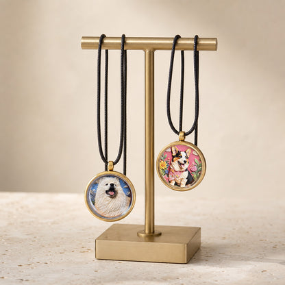 Custom Pet Relief Necklace – Metal Frame