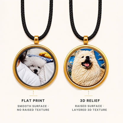 Custom Pet Relief Necklace – Metal Frame