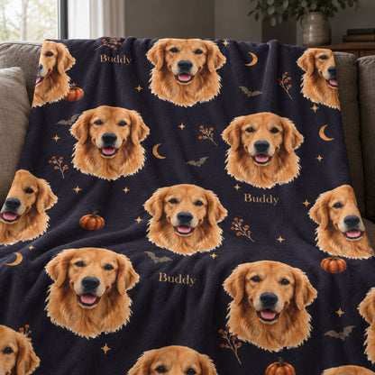 Custom Pet Portrait Velveteen Plush Blanket