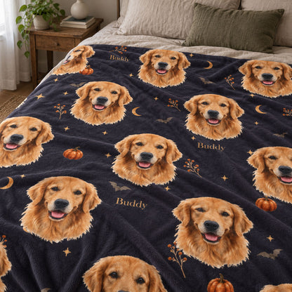 Custom Pet Portrait Velveteen Plush Blanket