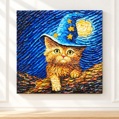 Hand-Painted Custom Palette Knife Oil Pet Portrait