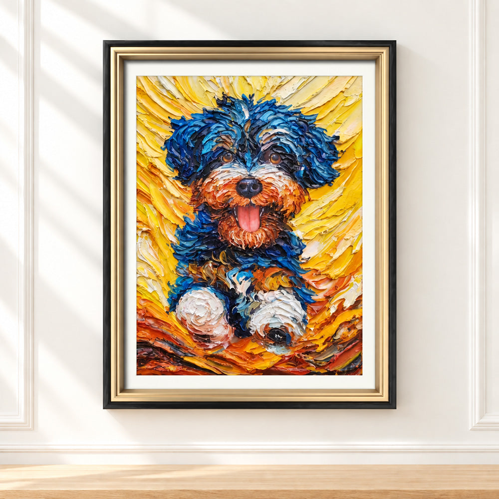 Hand-Painted Custom Palette Knife Oil Pet Portrait