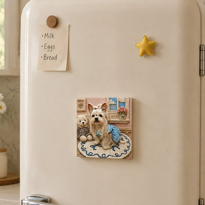Custom Pet Portrait Relief Magnet