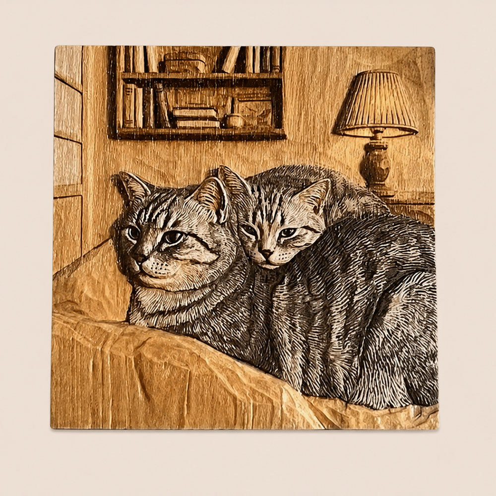 Custom Pet Portrait Relief Magnet