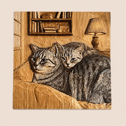 Custom Pet Portrait Relief Magnet