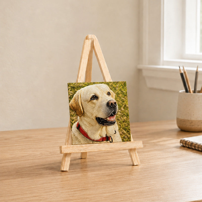 Custom Pet Portrait Relief Magnet