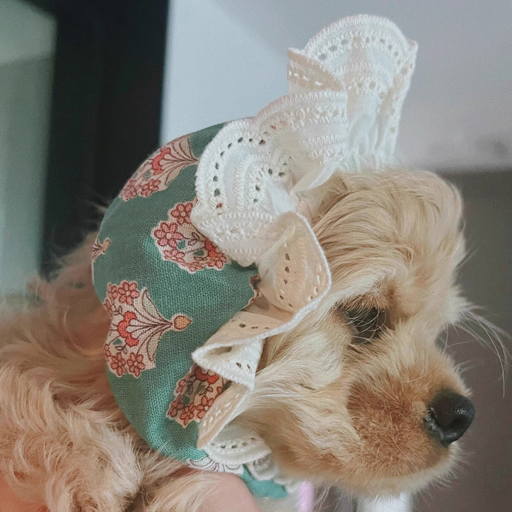 Handmade Puppies Dog Snoods with Wide Lace Design