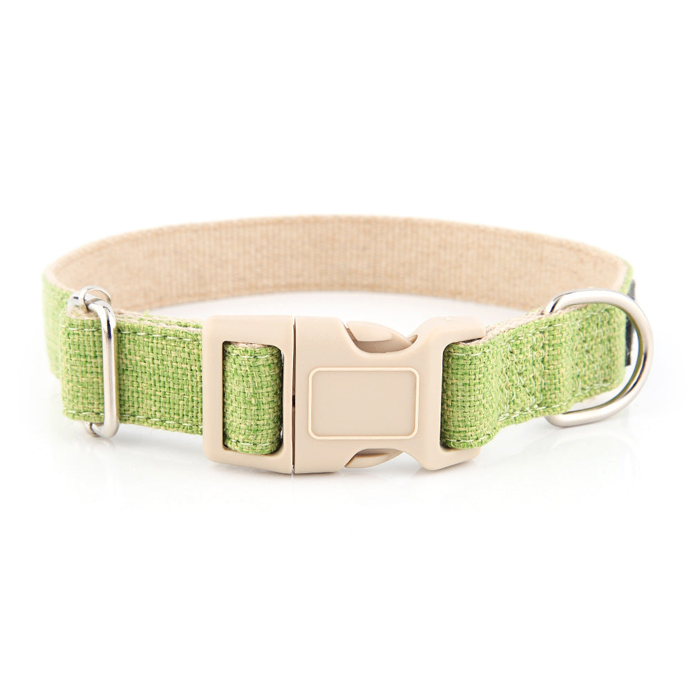 Dog collar cotton and linen material