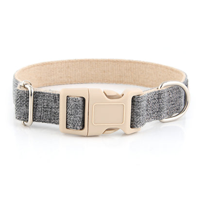 Dog collar cotton and linen material