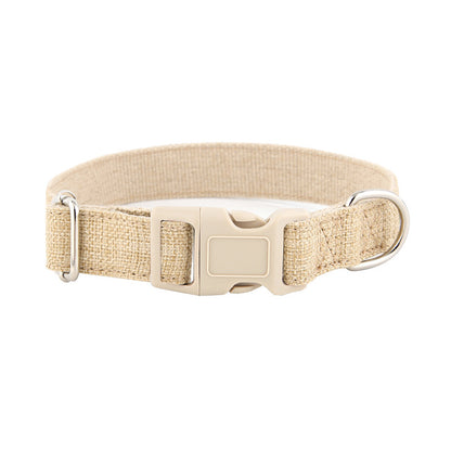 Dog collar cotton and linen material