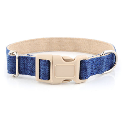 Dog collar cotton and linen material